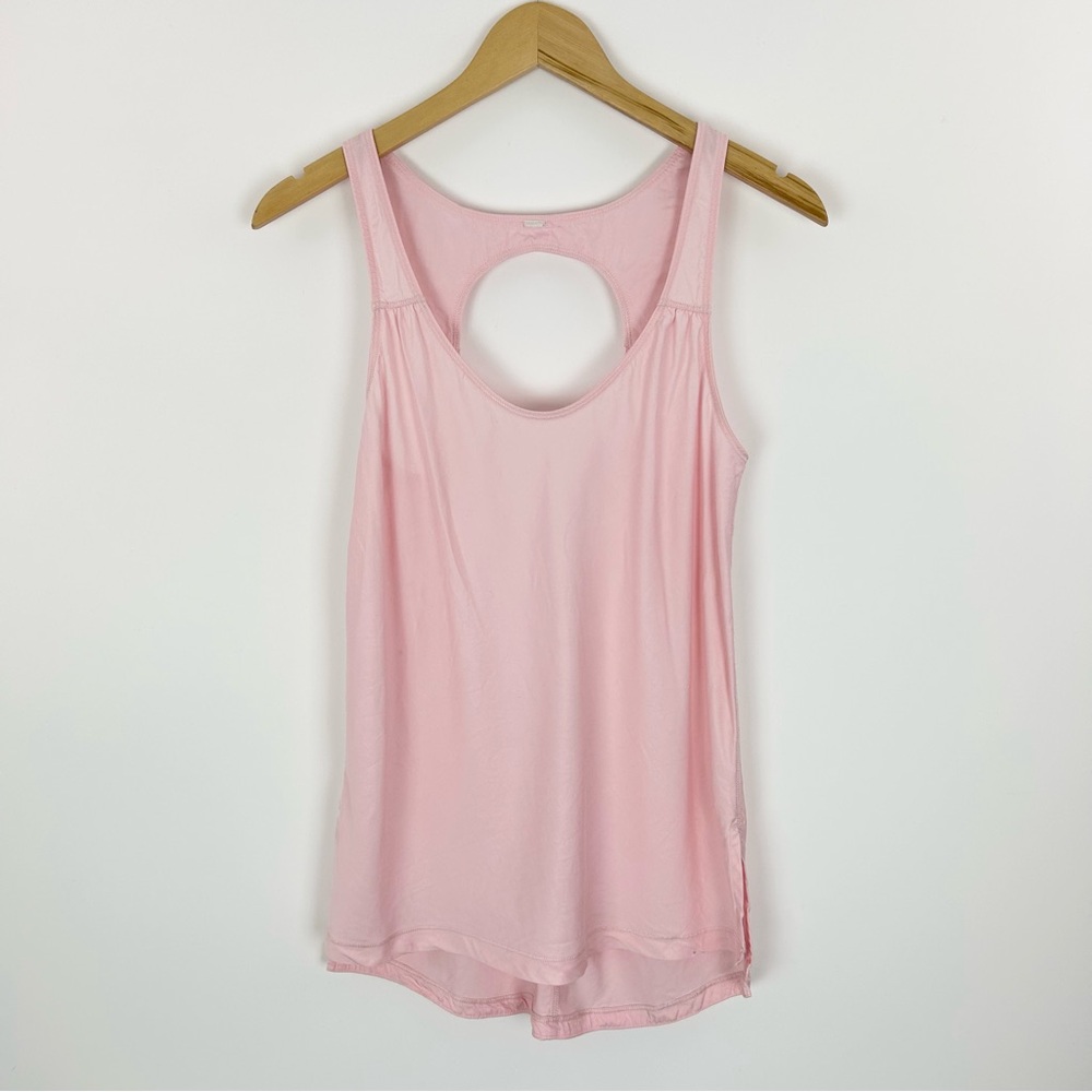 Lululemon Peace Of Mind Tank‎ Open Back Pretty Pink Size 4